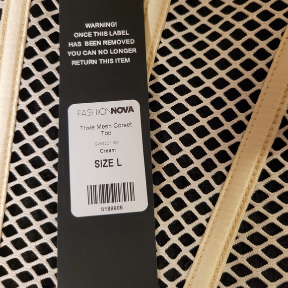 Fashion Nova Trixie Mesh Corset Top - Picture 5 of 6
